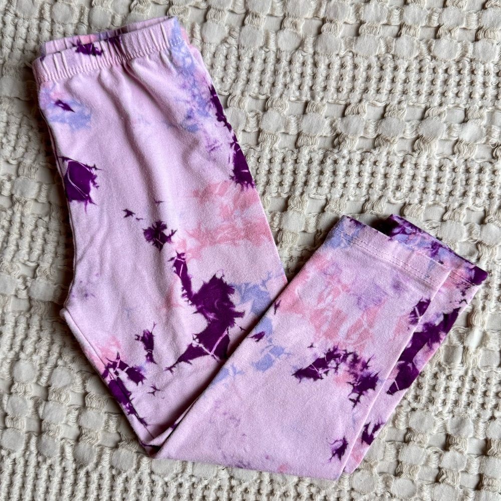 Splendid Pink and Purple Tie-Dye Leggings